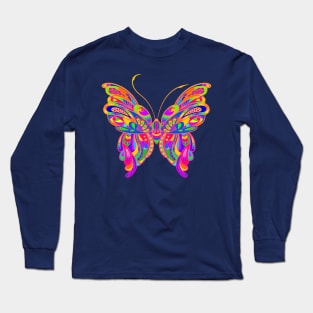 Bright and Colorful Butterfly Long Sleeve T-Shirt